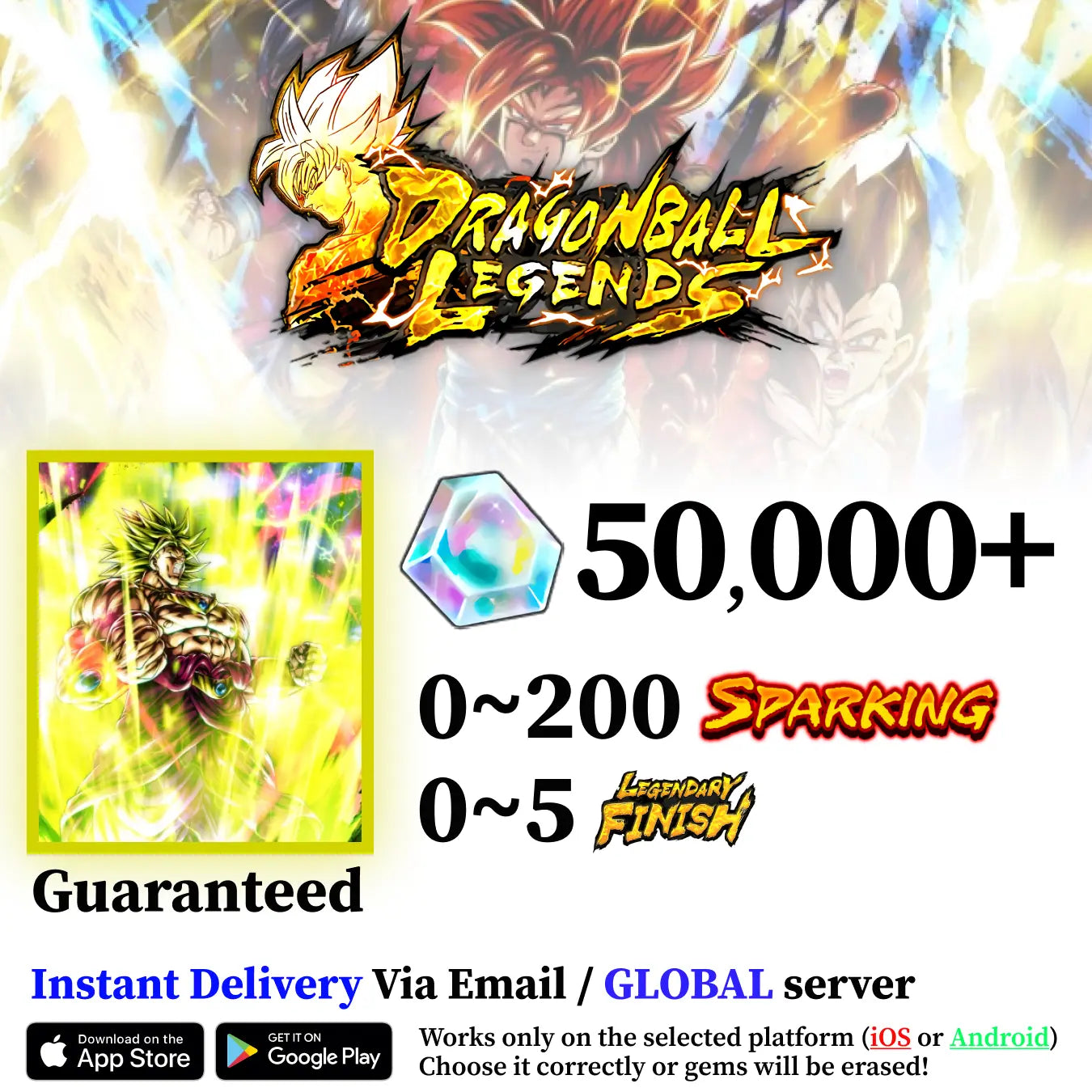 Dragon Ball Legends Legendary Super Saiyan Broly Starter Account [iOS/Android]