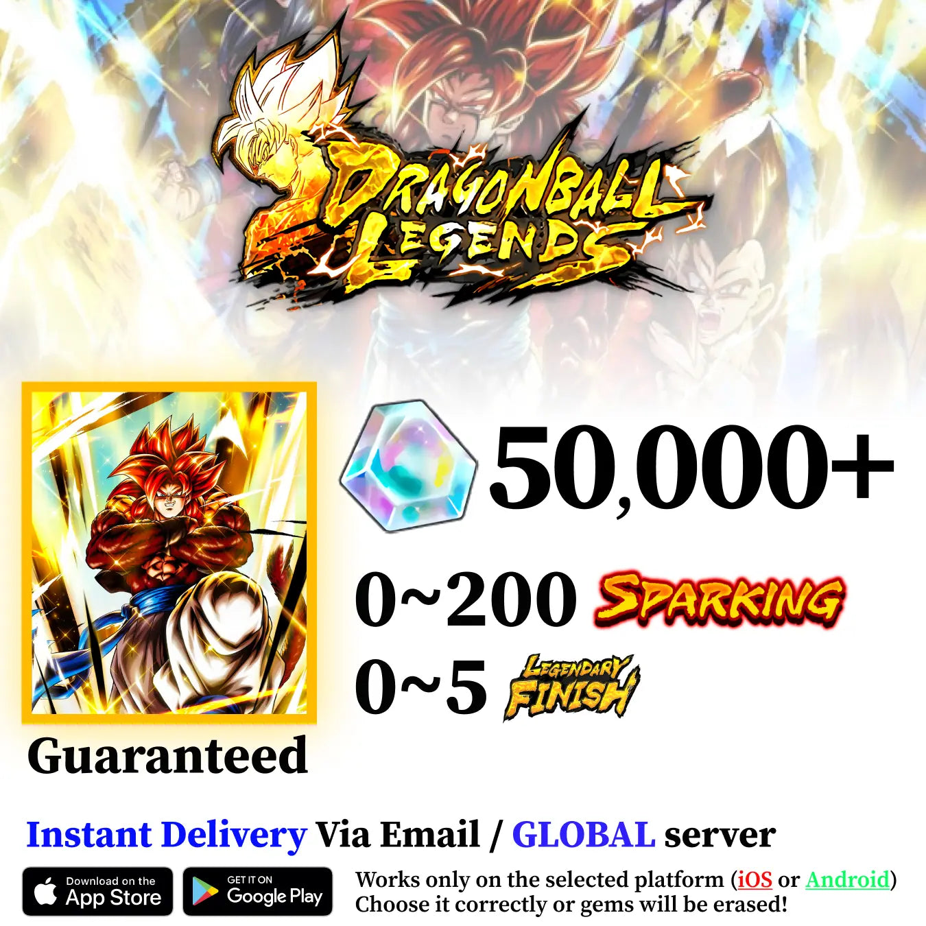 Dragon Ball Legends Ultra SSJ4 Gogeta Starter Account [iOS/Android]