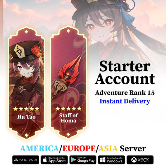 Hu Tao with Staff of Homa - Genshin Reroll Account