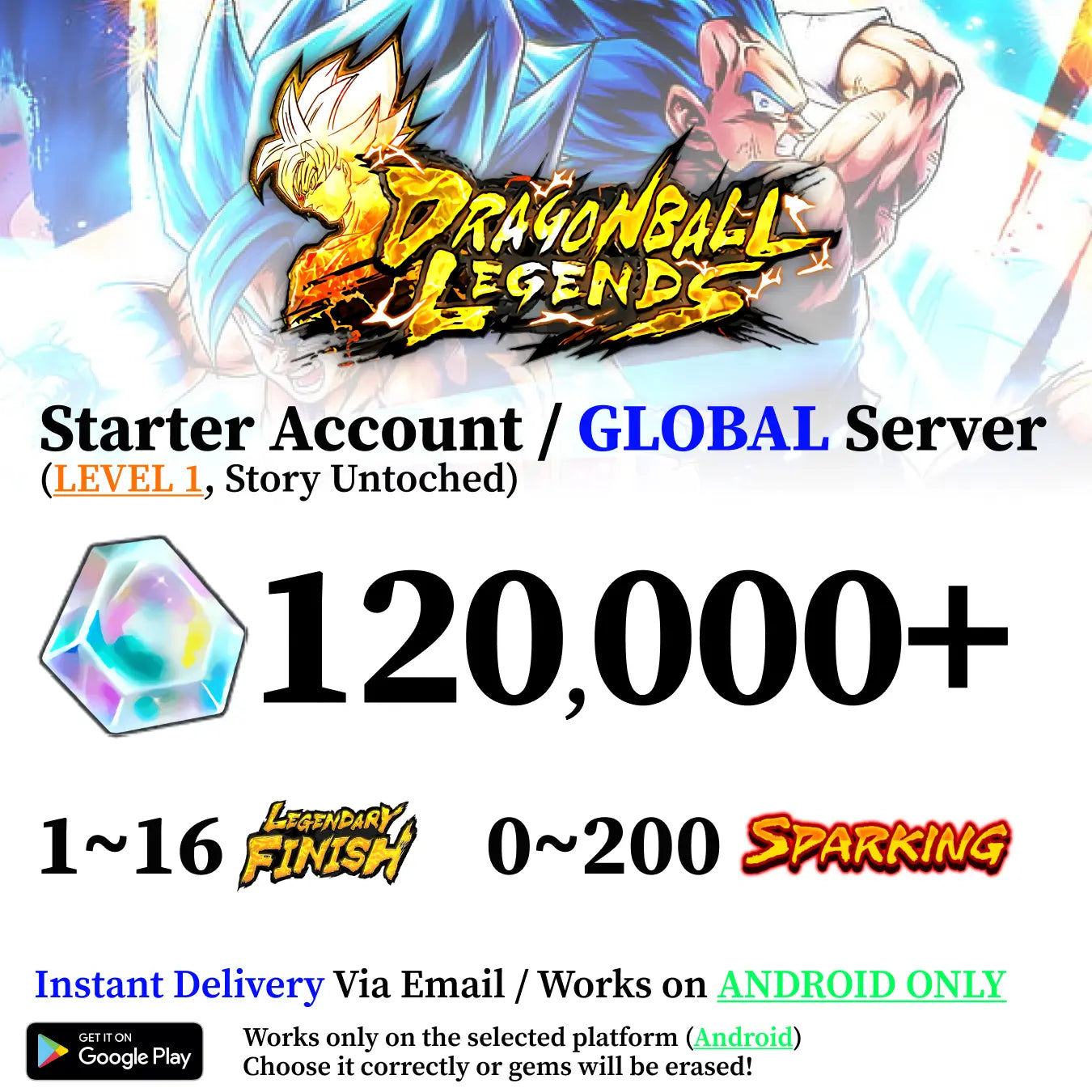 Dragon Ball Legends Starter Account [Android]