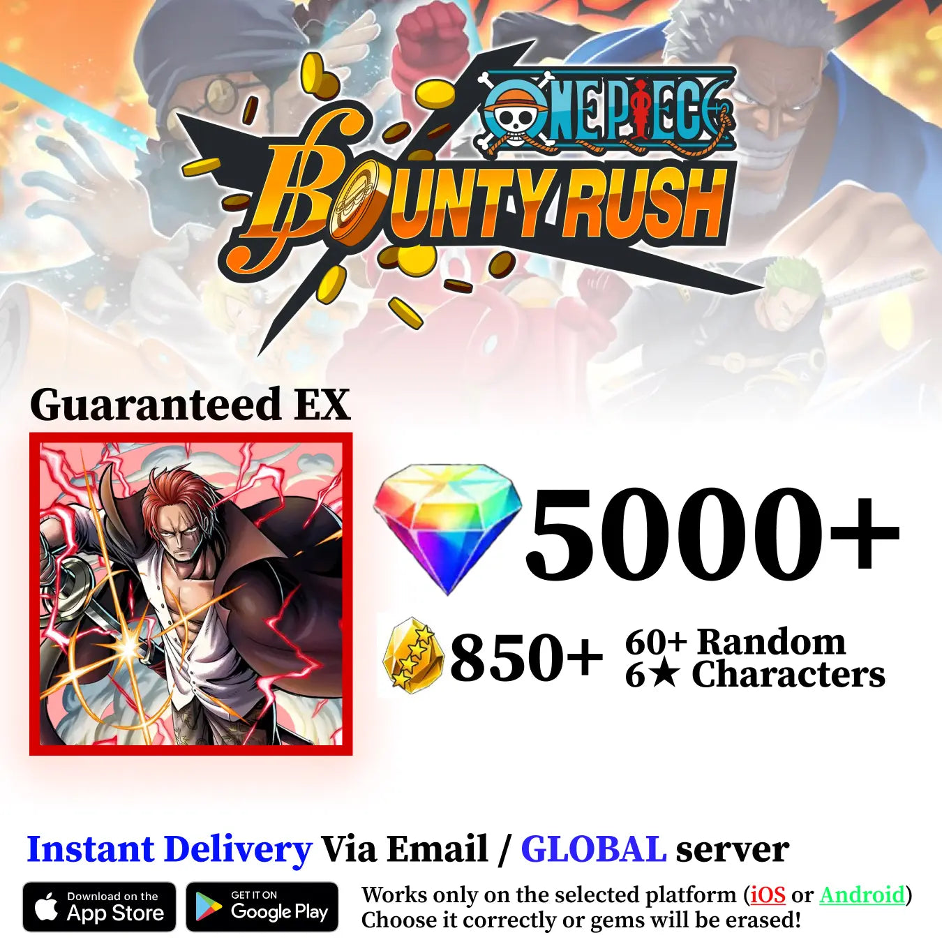 Four Emperors Shanks Starter Reroll Account [Global]