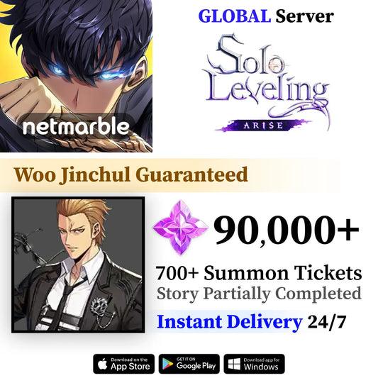Woo Jinchul Reroll Account Solo Leveling:ARISE [Global]