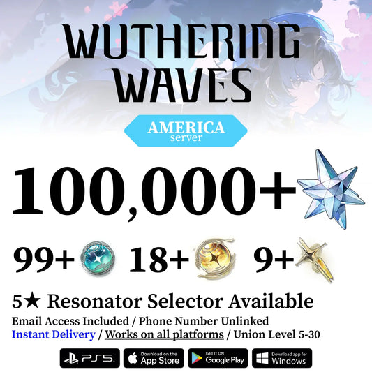 Wuthering Waves Reroll Account with Gems [America]